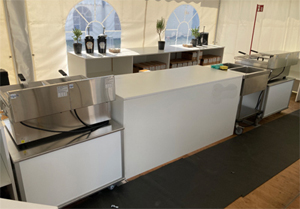 Arbeitstisch Arbeitstheke Rollcontainer Edelstahl Aluminium